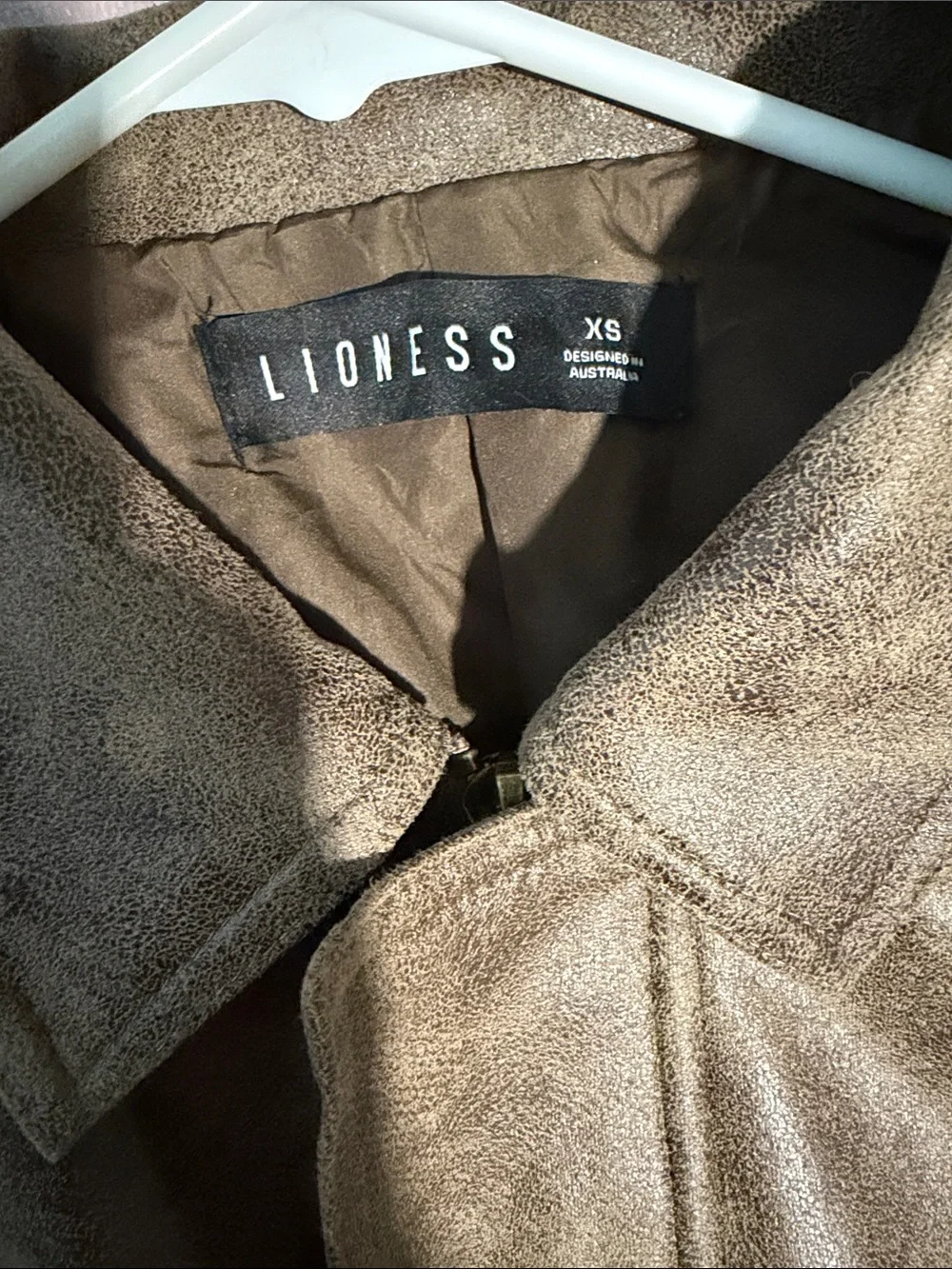 Lioness Brown Suede-Look Jacket